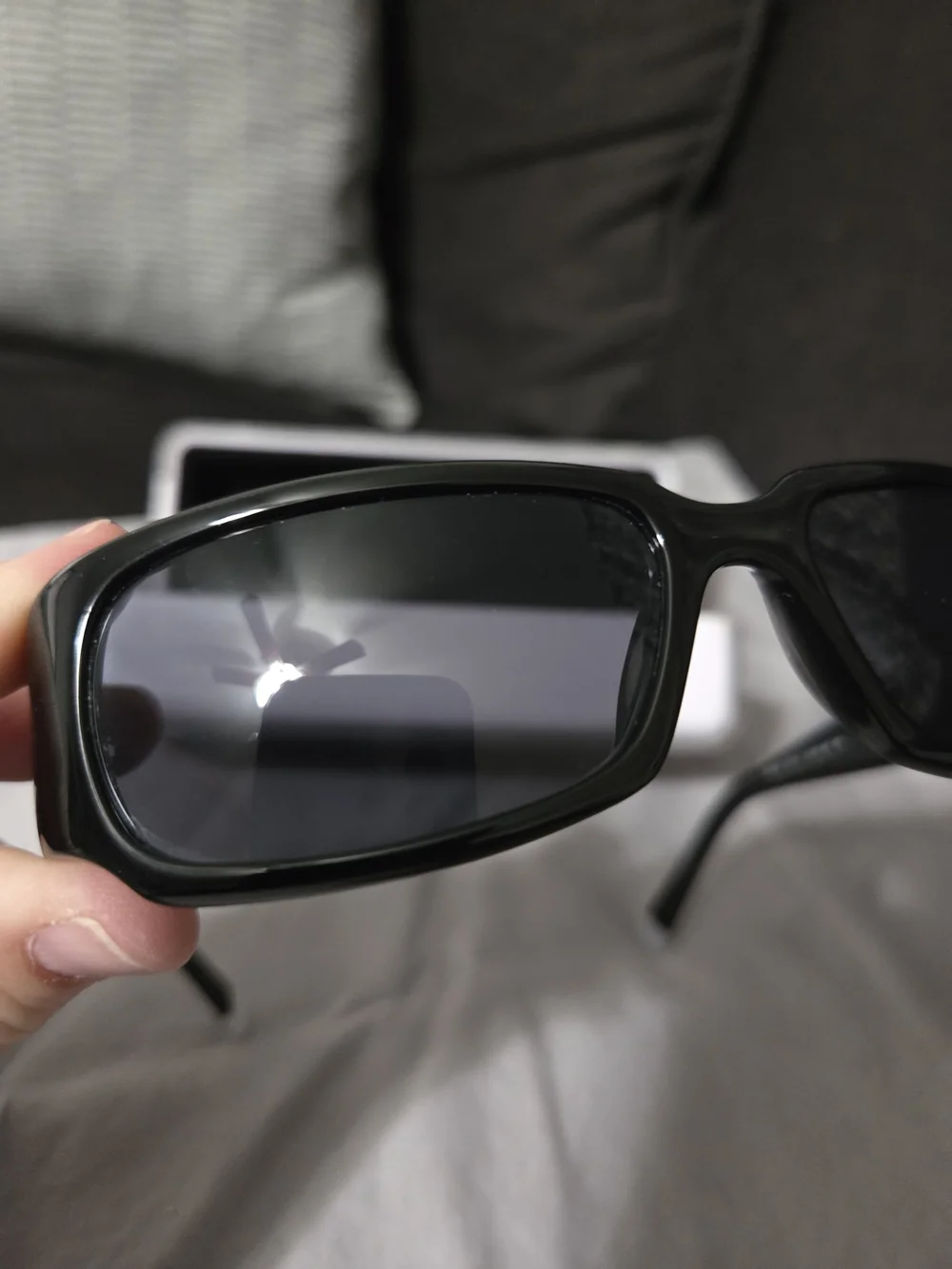 DKNY Women's Black Rectangle Sunglasses - Sleek Designer Shades